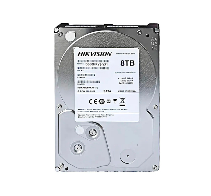 Жорсткий диск Hikvision DS80HKVS-VX1, 8ТБ, 3.5", 5400 оборотів, 140x25x100 мм