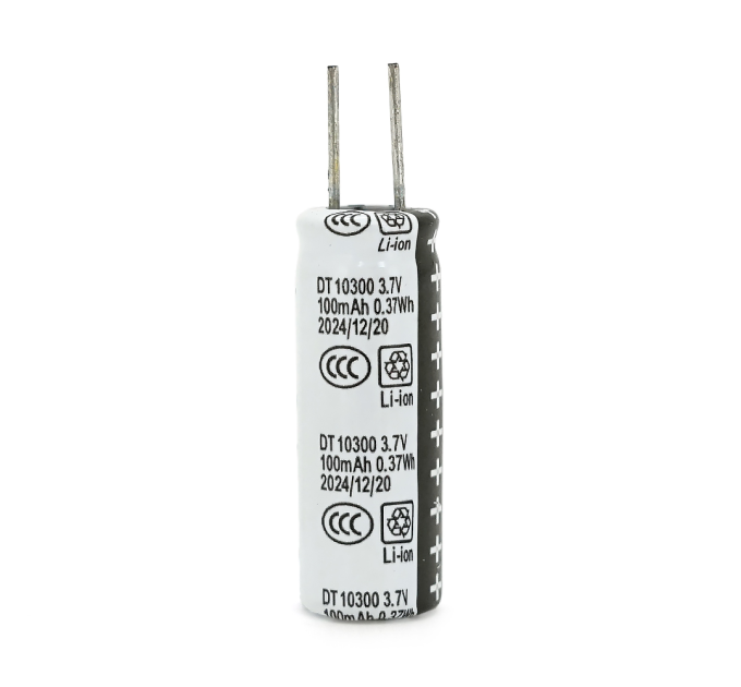 Акумулятор 10300 Li-Ion Doctor DT10300, 100mAh, 3.7V, клем під паяння, Φ10*L30mm, Grey