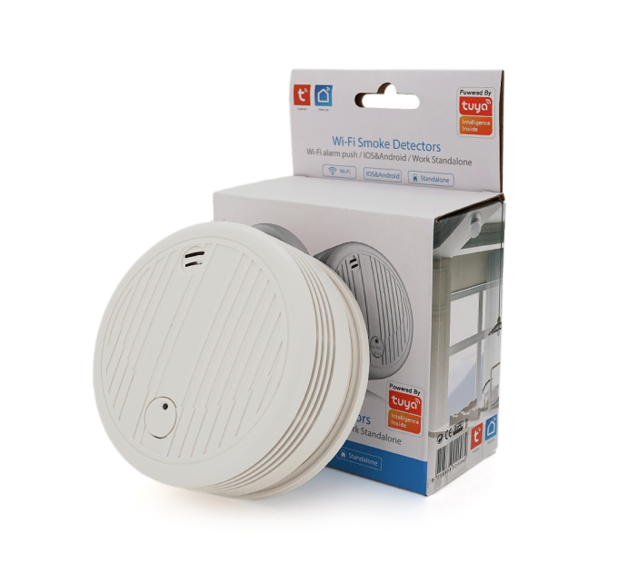 Автономний WiFi датчик диму з сиреною YOSO Dsmoke WIFI-01 TUYA живлення Крона1 шт.