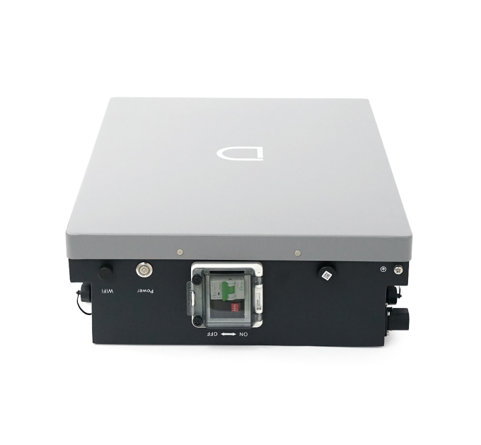 Акумуляторна батарея LiFePO4 Dyness Power Haus, 51.2V / 100Аh (5,12kWh), BMS75A, Wi-Fi, CAN / RS485, Aerosol Fire, Heating, 8000Cycles, 50parallel, IP66, 450х165х640mm, 54,4kg
