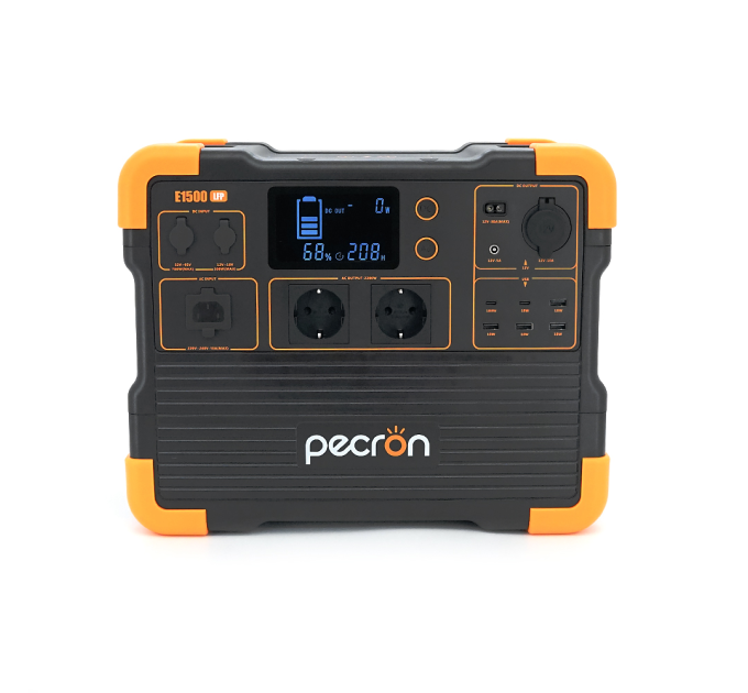 Power station Pecron E1500LFP APP Control, 1536 / 2200Wh LiFePO4, MPPT VOC 32-95 В, DC12V-5A, XT60-12V-30A, 2хAC 220, 4xUSB-18W, 2хUSB-C(100W), wireless 15W, charge 120min, 377×237×305mm, 18.2kg