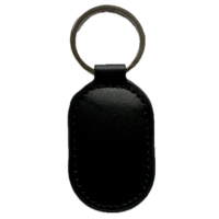 Безконтактний брелок ID Em-Marine 125 КГц (EM-Leather овальний) у шкіряному чохлі, колір чорний