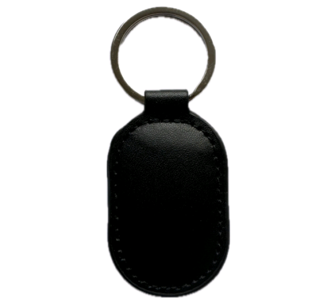 Безконтактний брелок ID Em-Marine 125 КГц (EM-Leather овальний) у шкіряному чохлі, колір чорний