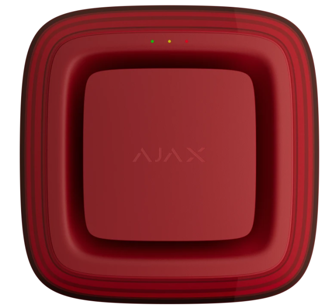 Бездротовий світлозвуковий адресний пожежний сповіщувач Ajax EN54 FireProtect (Sounder / VAD) Jeweller Red
