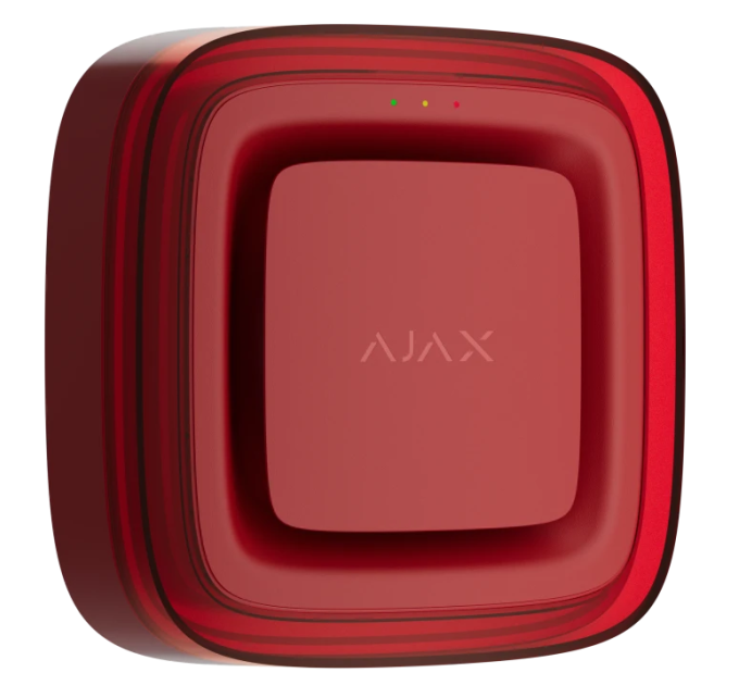 Бездротовий світловий адресний пожежний сповіщувач Ajax EN54 FireProtect (VAD) Jeweller Red