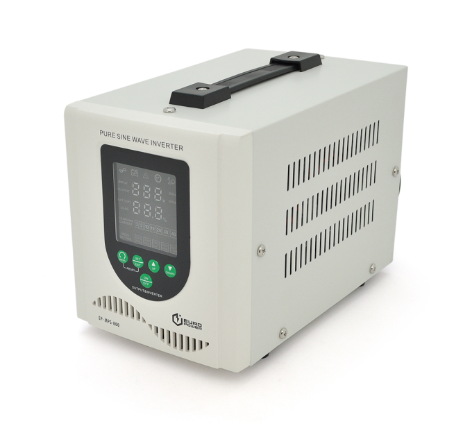 ДБЖ з правильною синусоїдою Europower EP-MPS-800 / 12PLUS (500 Вт) 3 / 5 / 10 / 15 / 20А, під зовнішню АКБ 12В (AGM / GEL / LFP), Q4 (300*190*230)