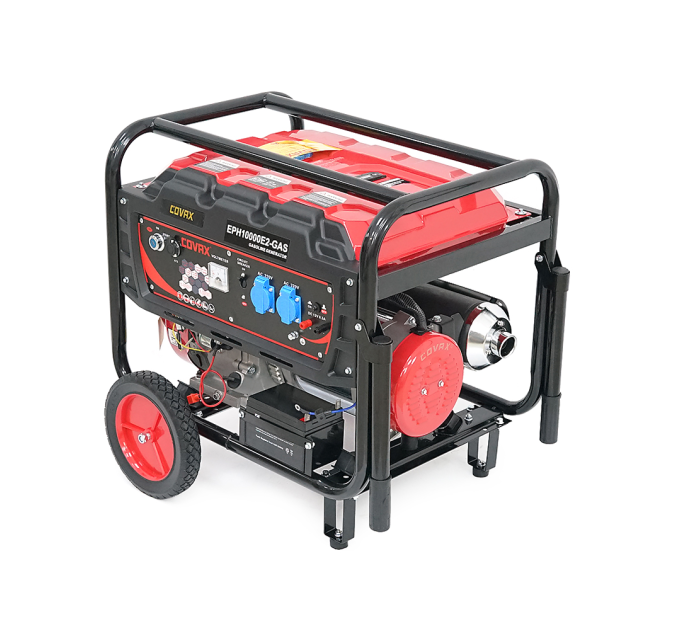 Генератор бензиновий COVAX EPH10000E2-GAS, 7.0kW, бензин / газ, однофазний 220V, 50Hz, DC12V, 18HP, Electric Starter, tank 25L, 690x535x555mm