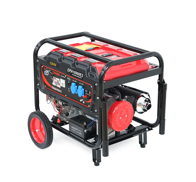 Генератор бензиновий COVAX EPH10000E2, 7.0kW, однофазний 220V, 50Hz, DC12V, 18HP, Electric Starter, tank 25L, 690x535x555mm