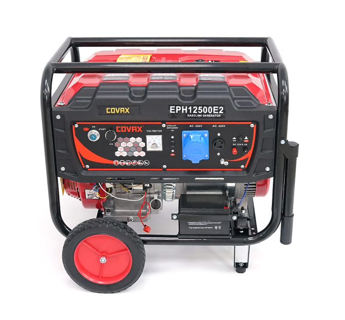 Генератор бензиновий COVAX EPH12500E2, 8.0kW, однофазний 220V, 50Hz, DC12V, 18HP, Electric Starter, tank 25L, 705x560x570mm, 86kg