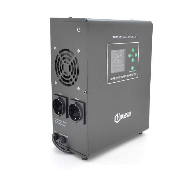 ДБЖ з правильною синусоїдою Europower EPWM-MPS-1500 / 24 (1050 Вт) 5 / 10 / 15 / 20А, під зовнішню АКБ 24В (AGM / GEL / LFP), кріплення на стіну, Q1 (420*350*230)