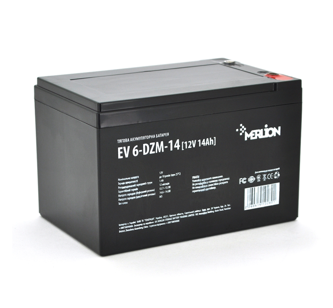 Тягова акумуляторна батарея Merlion EV 6-DZM-14, 12V 14Ah M5 (151*98*100), Q4