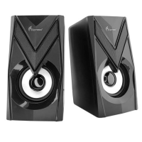 Колонки 2.0 Hotmai HT-122 USB + 3.5mm, 2x2.5W, 20Hz- 18KHz, з регулятором гучності, Black, BOX, Q24