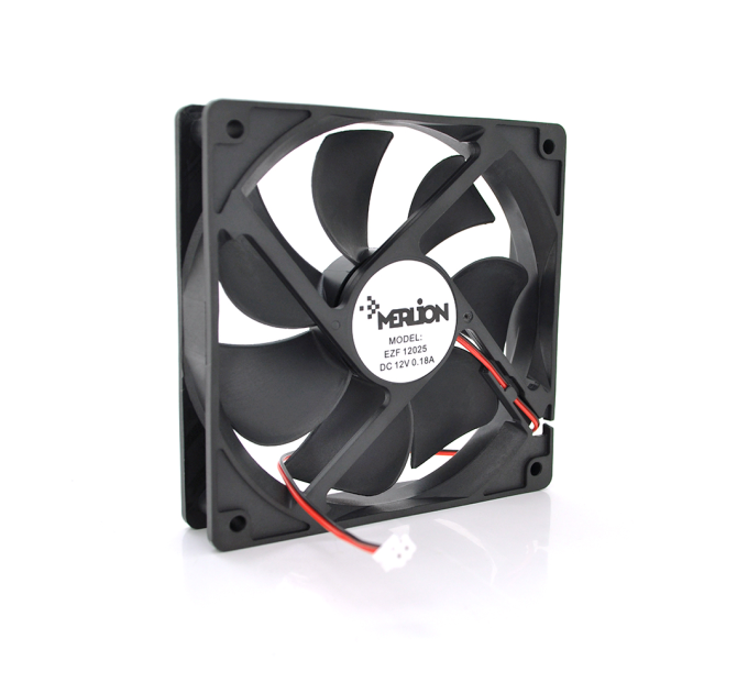 Кулер корпусний Merlion 12025, 120x120x25mm, 12V / 0.18A, RPM 1100±10%, 2-pin, Black, OEM