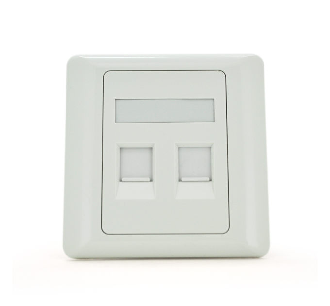 Рамка 86х86 під 2 модулі Keystone Jack RJ-45 кат.5E UTP, 2-port Q100