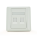 Рамка 86х86 під 2 модулі Keystone Jack RJ-45 кат.5E UTP, 2-port Q100