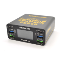 Зарядні станція з цифровою індикацією MECHANIC F-Power 6P, 2*PD3.1-5В3А, 9В3А, 12В3А, 15В3А, 20В2,25А, 2*QC-3.2*USB-A. 220V / 87W. 197*151*68mm