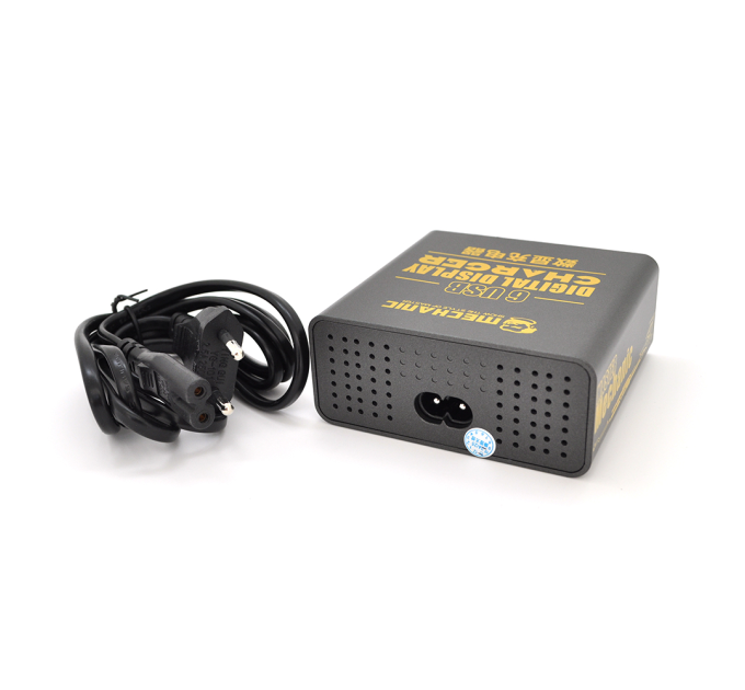 Зарядні станція з цифровою індикацією MECHANIC F-Power 6S, PD3.1-5В4А, 9В2.2A, 12В1.67А, 15В3А, 20В2,25А, QC-3.4*USB-A. 220V / 50W. 197*151*68mm
