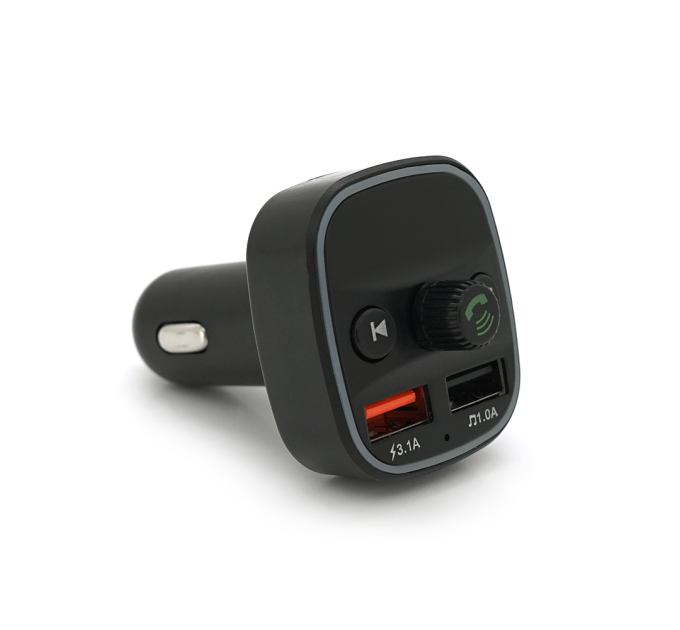 FM-модулятор Q1, 1.5A, FM, USB, TF, 49.5х41х36