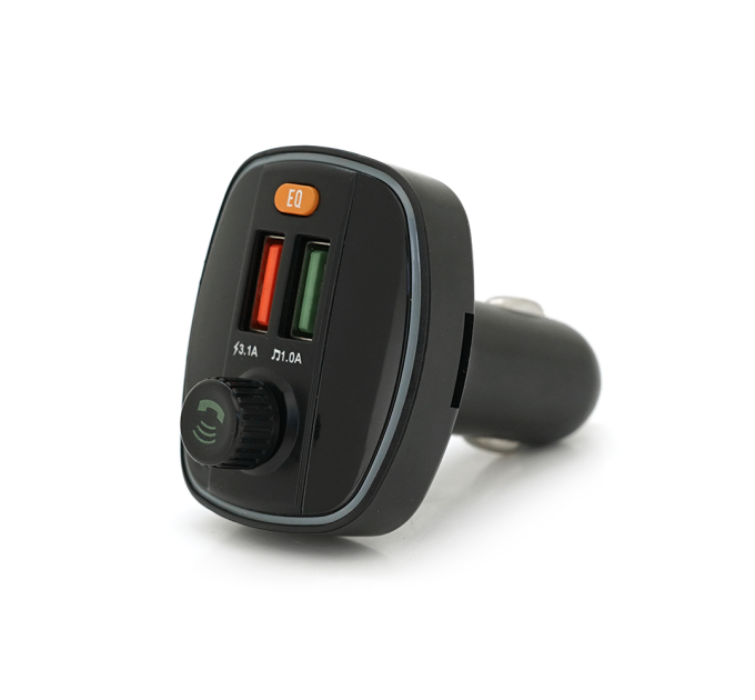 FM-модулятор Q18 з еквалайзером, 3.1A, USB, TF, 55.5х41.5х37.5