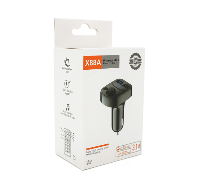 FM-модулятор X88A, USB, TF, 49.5х41х36