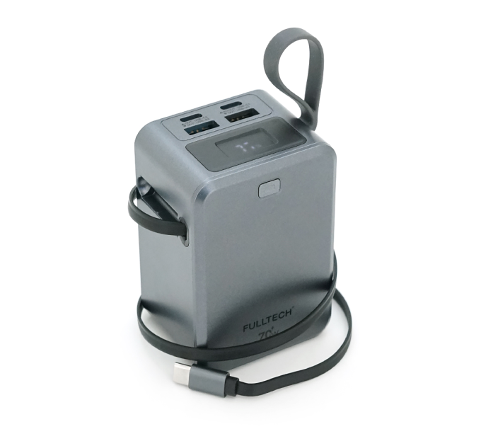PowerBank FULLTECH FP33 20000mAh, 70W, Input: (Type-C), Output: (USB, 2*Type-C), індикація заряду, 0,430kg, Gray, Box