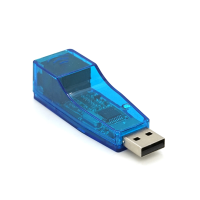 Контролер USB 2.0 to Ethernet - Мережевий адаптер 10 / 100Mbps, Blue, BOX