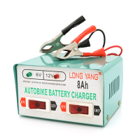 Автомобільне ЗУ 6V / 12V 8А, з індикацією, AC 200V-240V, DC 6V-12V / 0.9A + крокодили, Q20