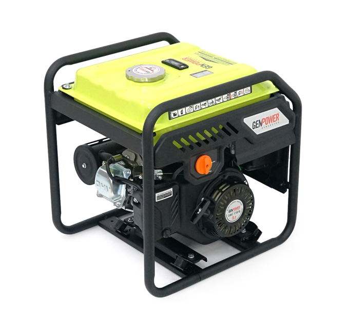 Генератор інверторний Бензиновий Genpower GBG 40I 3.2kW (4kVA), однофазний, 230V, 50Hz, DC12V. об'єм 15.0л. АКБ у комплект не входить, 530*440*540mm.