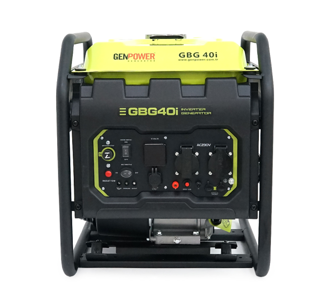 Генератор інверторний Бензиновий Genpower GBG 40I 3.2kW (4kVA), однофазний, 230V, 50Hz, DC12V. об'єм 15.0л. АКБ у комплект не входить, 530*440*540mm.