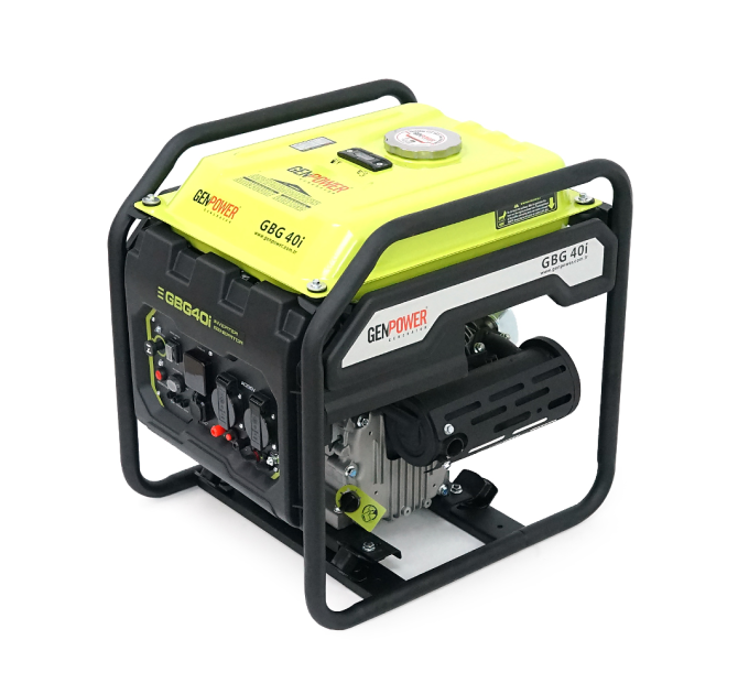 Генератор інверторний Бензиновий Genpower GBG 40I 3.2kW (4kVA), однофазний, 230V, 50Hz, DC12V. об'єм 15.0л. АКБ у комплект не входить, 530*440*540mm.