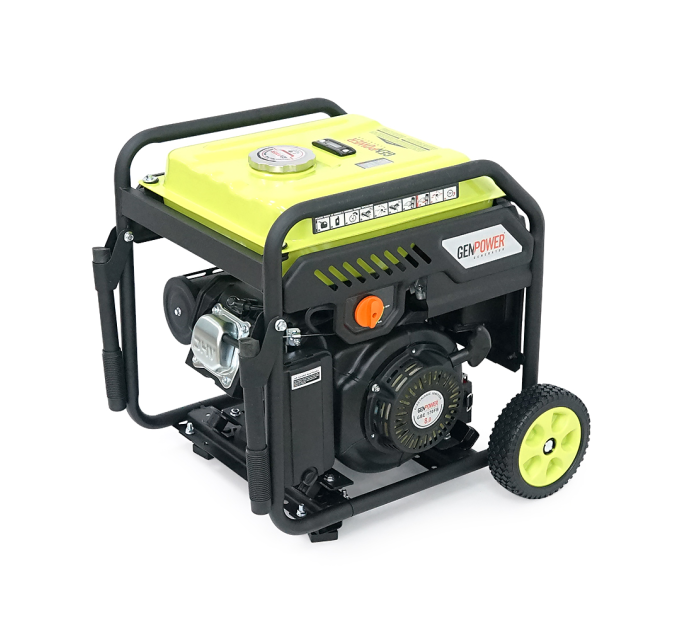 Генератор інверторний БЕНЗИНОВИЙ GENPOWER GBG 40IE 3.2kW (4kVA), однофазний, 230V, 50Hz, DC12V. об'єм 10.0л. витрата 0,374 Lt / kWtt, стартер (без АКБ), 530 * 440 * 540mm.31kg.