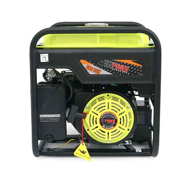 Генератор інверторний Бензиновий Genpower GBG 50IXE 3.6kW (5kVA), однофазний, 230V, 50Hz, DC12V. об'єм 15.0л. АКБ у комплект не входить, 465*445*505mm. 30kg.