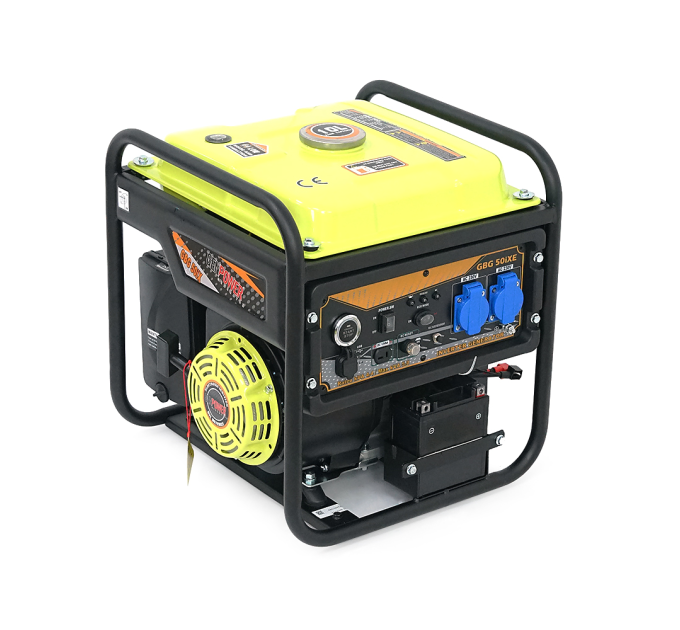 Генератор інверторний Бензиновий Genpower GBG 50IXE 3.6kW (5kVA), однофазний, 230V, 50Hz, DC12V. об'єм 15.0л. АКБ у комплект не входить, 465*445*505mm. 30kg.