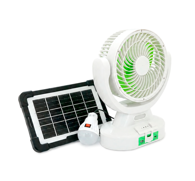Вентилятор GDTIMES GD 8021+Ліхтар, Solar+ вбудований акумулятор, Box
