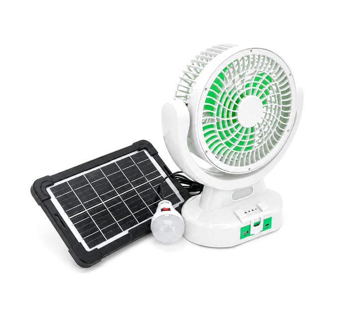 Вентилятор GDTIMES GD 8023, Solar+ вбудований акумулятор, 1*USB лампочка, Box