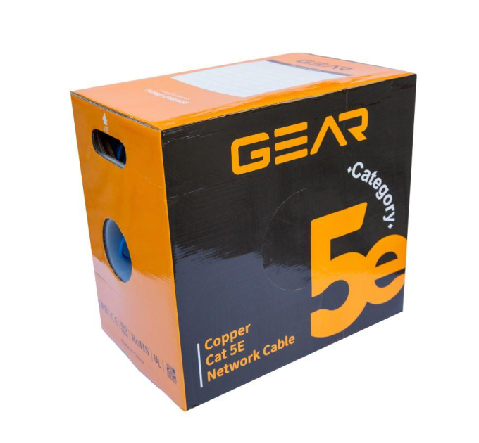 Кабель витій пара GEAR FTP 4x2x0,51 Cat5E, CU, для внутрішніх робіт, 305м