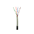 Кабель кручена пара GEAR UTP 4x2x0,51 Cat5E, CCA, PVC+PE, для зовнішніх робіт, чорний, 305m