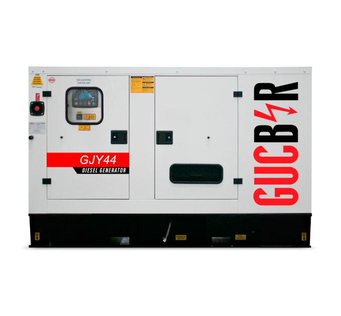 Дизельний генератор Gucbir GJY44 з двигуном YANG DONG Y4105D, 44 кВА / 35,2 кВт, генератор Maranello M44, витрата палива при 75% навантаження - 6,75 літрів / год, 230 / 400 В, 50 Гц (AVR KR620+ATS), IP23 / H, 2225x950x1660 мм, 1092 кг, 135 л