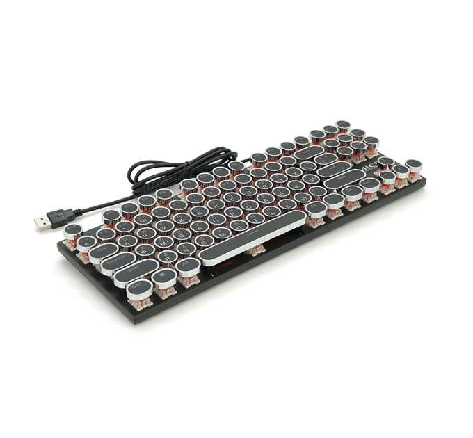 Клавіатура iMICE GK800 USB Wired (TYPE-C), довжина кабелю 100см, (Eng / Укр / Рус), White / Black, 87к