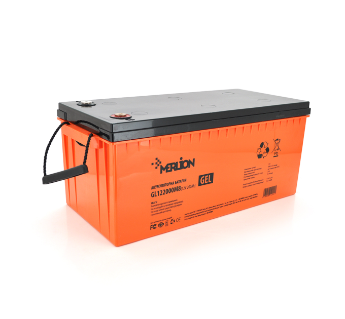Акумуляторна батарея MERLION GL122000M8 12 V 200 Ah ( 522 х 240 х 219 ) Q1 / 18