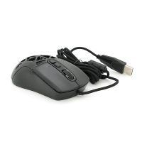 Миша провідна JEDEL GM1390, 7 кнопок, 1000 / 2400 / 3200 / 4800 / 6400 / 7200DPI, кабель 1,5 м. RGB підсвічування. Змінна панель. Black. Box