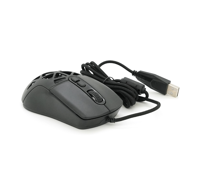 Миша провідна JEDEL GM1390, 7 кнопок, 1000 / 2400 / 3200 / 4800 / 6400 / 7200DPI, кабель 1,5 м. RGB підсвічування. Змінна панель. Black. Box