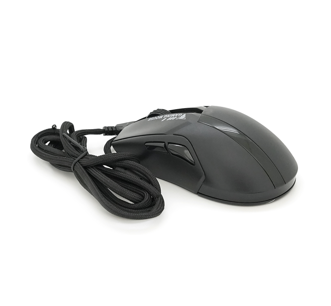 Миша провідна JEDEL GM1401, 7 кнопок, 1000 / 2000 / 3200 / 5600 / 7600 / 12400DPI, кабель 1,5 м. RGB підсвічування. Black. Box