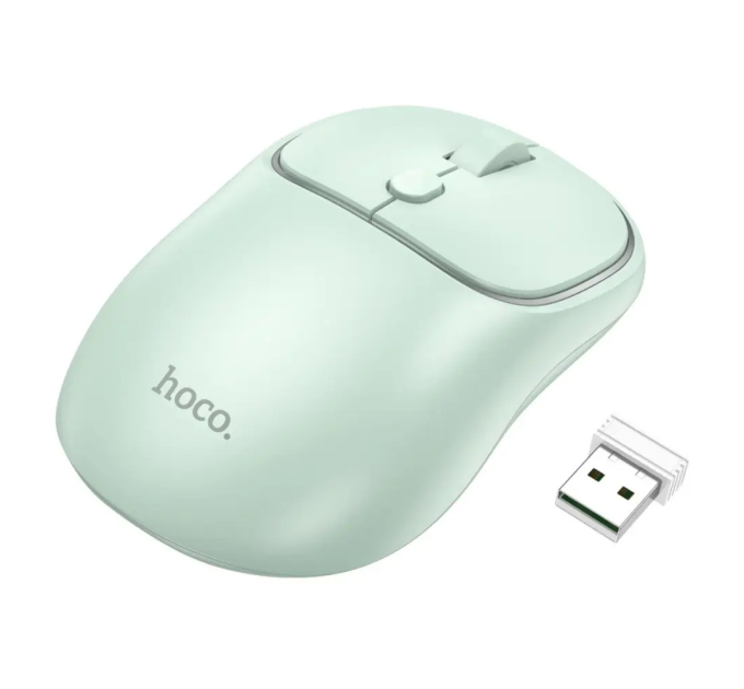Миша бездротова HOCO GM25, 1600DPI, 2.4GHZ, Light Green, Blister