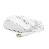 Миша провідна JEDEL GM800, 8 кнопок, 1200 / 1800 / 2400 / 3600 / 4800 / 7200DPI, кабель 1,5 м. RGB підсвічування. 128х77х40мм. White. Box