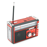 Радіоприймач GOLON RX381BT, LED, 3W, AM / FM радіо, Входи microSD, USB, Bluetooth, живлення від 220+АКБ+2*LR20, корпус пластмас, BOX
