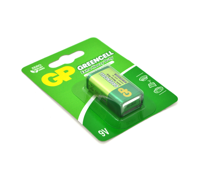 Батарейка сольова GP Greencell GP1604GLF-2UE1, 9V, крона, 10 (100шт.) Х10 (10шт.) Х1 блістер ціна за 1шт