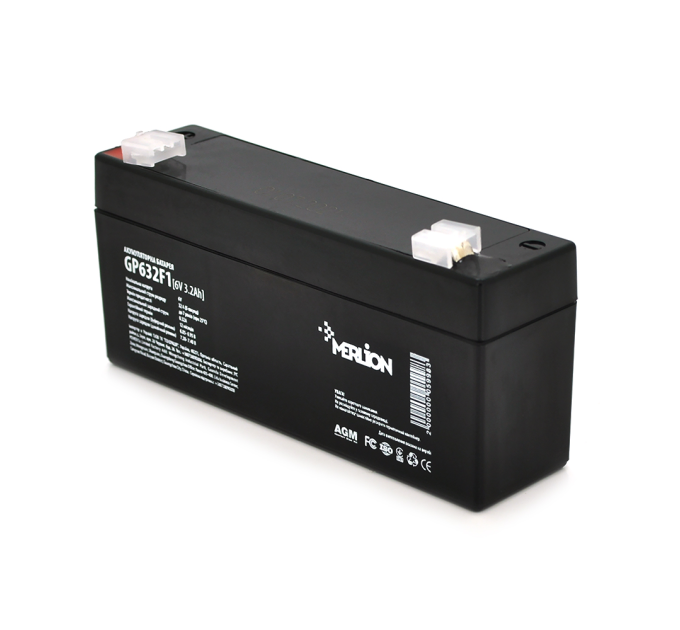 Акумуляторна батарея MERLION AGM GP632F1 6 V 3,2Ah (35 x 70 x 135 (120)) Q20