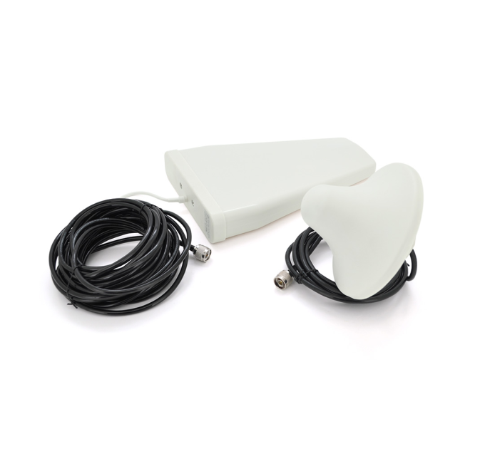 Комплект підсилювач GSM304-3G-4G 900 / 1800 / 2100МГц. Підсилювач тридіапазонний, антена прийому 10м кабелю, антена ретрансляції 3 метри. White