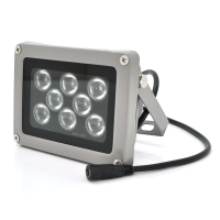 ІЧ-прожектор GY-IR006. 12V, 18W, 8LED, IP66, 850Нм, кут огляду 90 °, дальність до 70м.